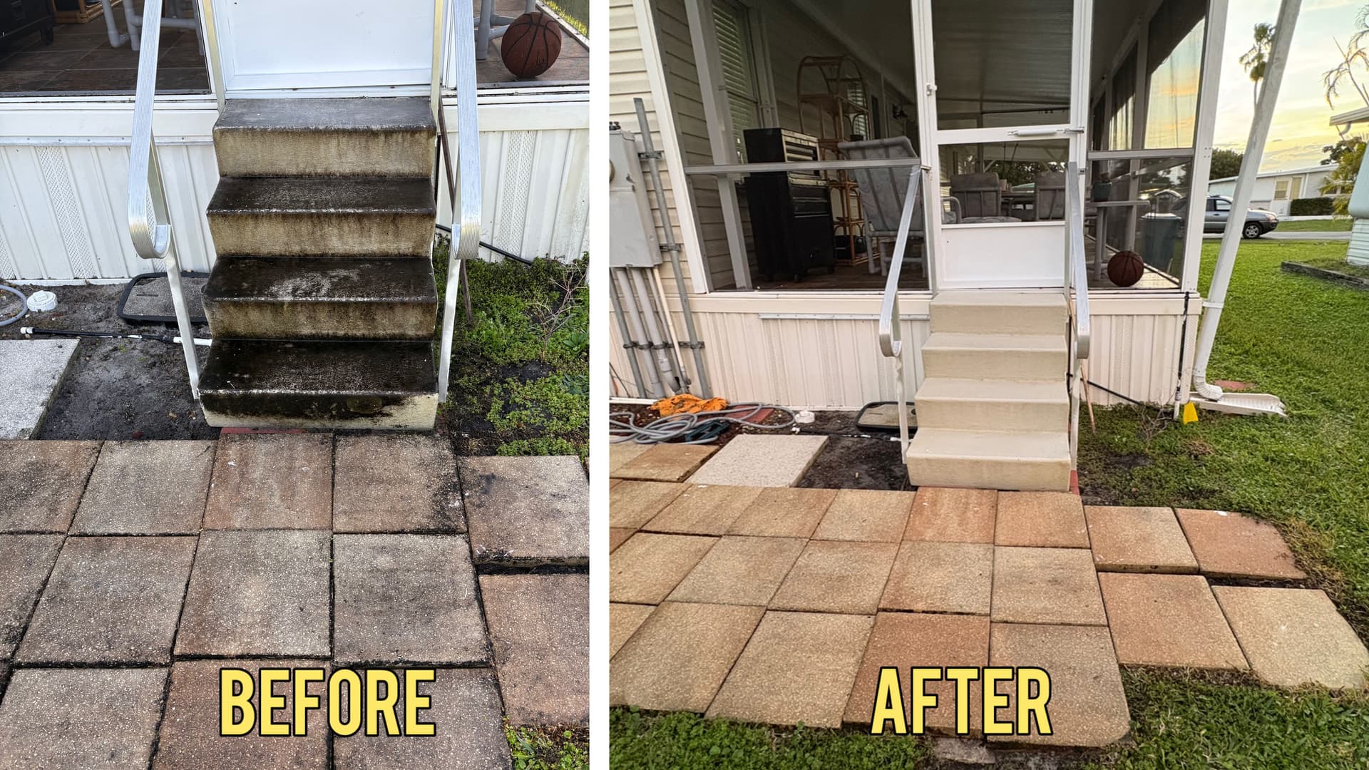 Restoring Safety and Shine with Our Expert Paver Cleaning image